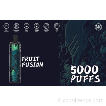 XCoolvape Best Selling 5000 Blows Buds usa e getta VAPES HQD